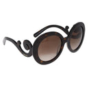 PRADA Baroque Sunglasses Plastic Brown Gold Auth SW2600V-1