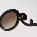 PRADA Baroque Sunglasses Plastic Brown Gold Auth SW2600V-9