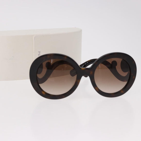 PRADA Baroque Sunglasses Plastic Brown Gold Auth SW2600V