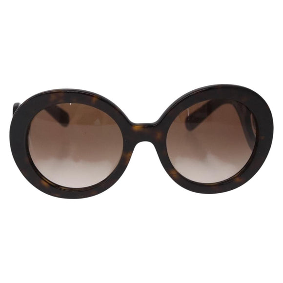 PRADA Baroque Sunglasses Plastic Brown Gold Auth SW2600V