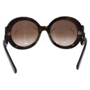 PRADA Baroque Sunglasses Plastic Brown Gold Auth SW2600V-2