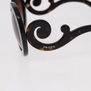 PRADA Baroque Sunglasses Plastic Brown Gold Auth SW2600V-8
