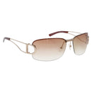 Christian Dior DIORLY Sunglasses Metal Brown Gold Auth SW2601V-1