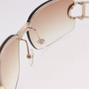 Christian Dior DIORLY Sunglasses Metal Brown Gold Auth SW2601V-9