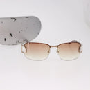 Christian Dior DIORLY Sunglasses Metal Brown Gold Auth SW2601V-12