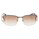 Christian Dior DIORLY Sunglasses Metal Brown Gold Auth SW2601V-13