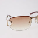 Christian Dior DIORLY Sunglasses Metal Brown Gold Auth SW2601V-3