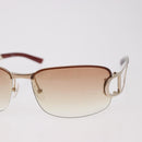 Christian Dior DIORLY Sunglasses Metal Brown Gold Auth SW2601V-4
