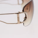 Christian Dior DIORLY Sunglasses Metal Brown Gold Auth SW2601V-6