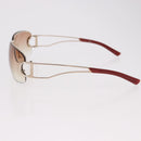 Christian Dior DIORLY Sunglasses Metal Brown Gold Auth SW2601V-7