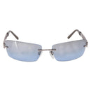 Salvatore Ferragamo Gancini Sunglasses Metal Light Blue Silver Auth SW2602V-13