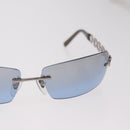 Salvatore Ferragamo Gancini Sunglasses Metal Light Blue Silver Auth SW2602V-4