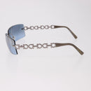 Salvatore Ferragamo Gancini Sunglasses Metal Light Blue Silver Auth SW2602V-7