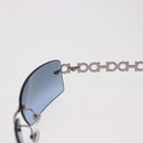 Salvatore Ferragamo Gancini Sunglasses Metal Light Blue Silver Auth SW2602V-14