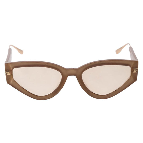 Christian Dior Cat Style Dior 1 Sunglasses Plastic Pink Gold Auth SW2605V