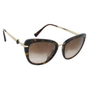 BVLGARI Sunglasses Metal Brown Gold Auth SW2607V-1
