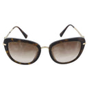 BVLGARI Sunglasses Metal Brown Gold Auth SW2607V-13