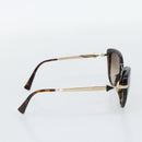 BVLGARI Sunglasses Metal Brown Gold Auth SW2607V-3
