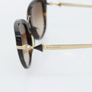 BVLGARI Sunglasses Metal Brown Gold Auth SW2607V-6