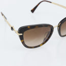 BVLGARI Sunglasses Metal Brown Gold Auth SW2607V-7