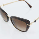 BVLGARI Sunglasses Metal Brown Gold Auth SW2607V-8