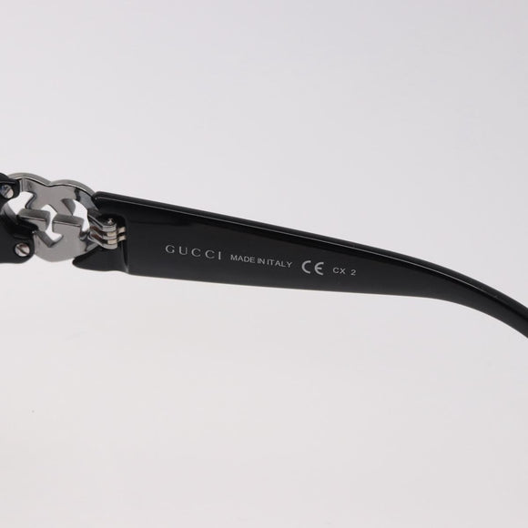 GUCCI Lovely Heart Sunglasses Plastic Black Silver Auth SW2613V