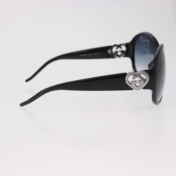 GUCCI Lovely Heart Sunglasses Plastic Black Silver Auth SW2613V
