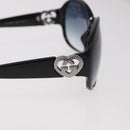 GUCCI Lovely Heart Sunglasses Plastic Black Silver Auth SW2613V-6