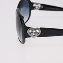 GUCCI Lovely Heart Sunglasses Plastic Black Silver Auth SW2613V-14