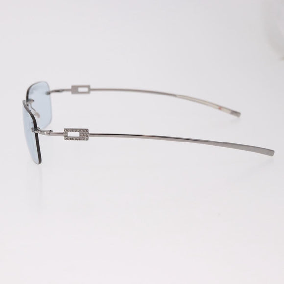 GUCCI Rimless Sunglasses Metal Silver Light Blue Auth SW2615V