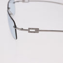 GUCCI Rimless Sunglasses Metal Silver Light Blue Auth SW2615V-9