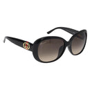 GUCCI Interlocking G Sunglasses Plastic Black Gold Auth SW2618V-1