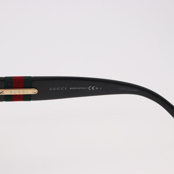 GUCCI Interlocking G Sunglasses Plastic Black Gold Auth SW2618V