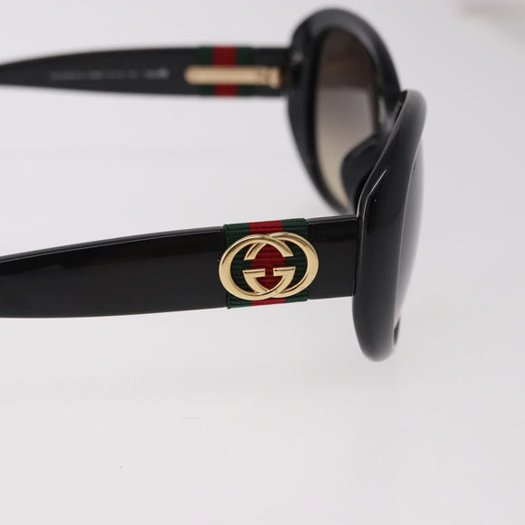 GUCCI Interlocking G Sunglasses Plastic Black Gold Auth SW2618V