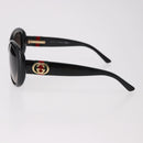 GUCCI Interlocking G Sunglasses Plastic Black Gold Auth SW2618V-7
