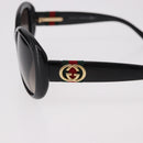 GUCCI Interlocking G Sunglasses Plastic Black Gold Auth SW2618V-14