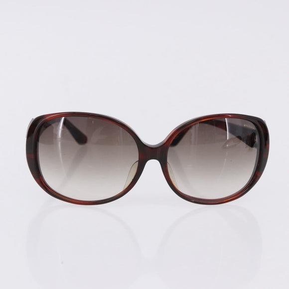 BVLGARI Sunglasses Plastic 3 Set Brown Gold Silver Auth SW2623