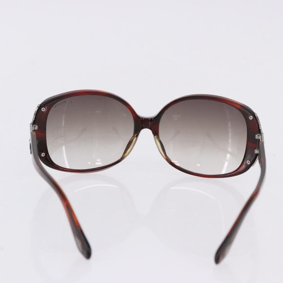 BVLGARI Sunglasses Plastic 3 Set Brown Gold Silver Auth SW2623