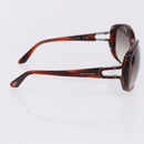 BVLGARI Sunglasses Plastic 3 Set Brown Gold Silver Auth SW2623-6