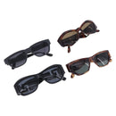 VERSACE Sunglasses Plastic Metal 4 Set Black Gold Auth SW2624-1