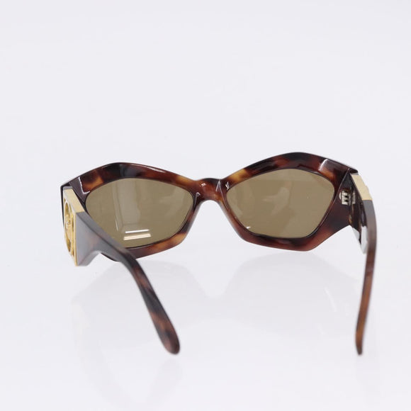 VERSACE Sunglasses Plastic Metal 4 Set Black Gold Auth SW2624