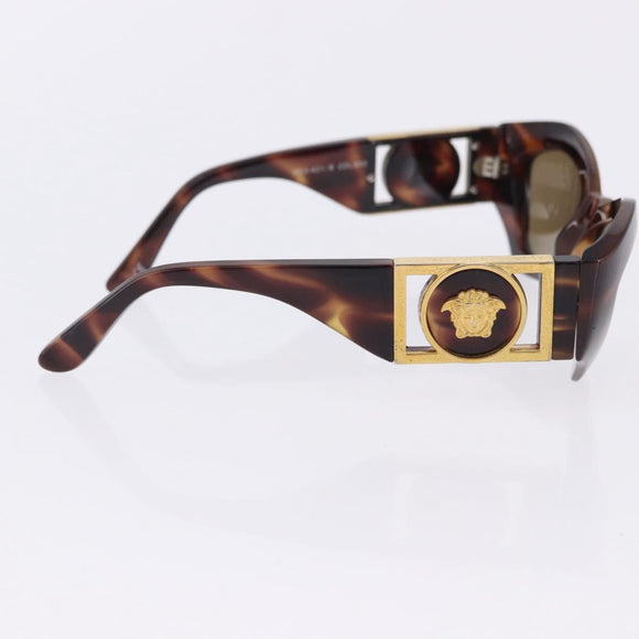 VERSACE Sunglasses Plastic Metal 4 Set Black Gold Auth SW2624