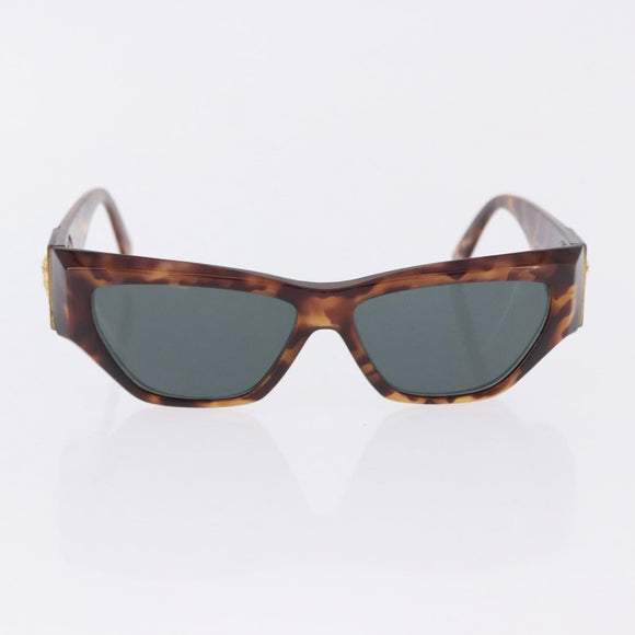 VERSACE Sunglasses Plastic Metal 4 Set Black Gold Auth SW2624