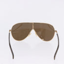 GUCCI Sunglasses Metal Plastic 3 Set Black Gold Green Auth SW2626-15