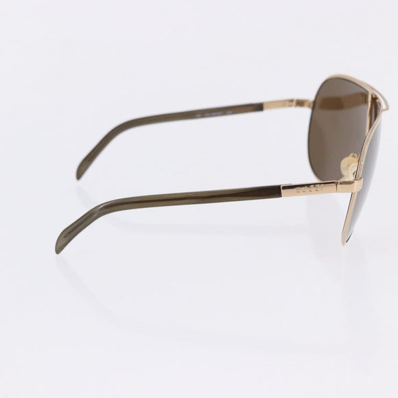 GUCCI Sunglasses Metal Plastic 3 Set Black Gold Green Auth SW2626