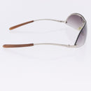 GUCCI Sunglasses Metal Plastic 3 Set Silver Brown Auth SW2628-13