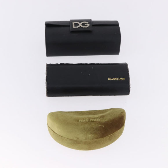 Miu Miu Balenciaga YSL D&G Sunglasses Plastic Metal 4 Set Brown Gold Auth SW2630