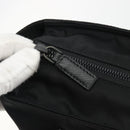 PRADA Robot Tote Bag Nylon Black Silver Auth SW2635M-19