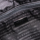 PRADA Robot Tote Bag Nylon Black Silver Auth SW2635M-20