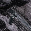 PRADA Robot Tote Bag Nylon Black Silver Auth SW2635M-23